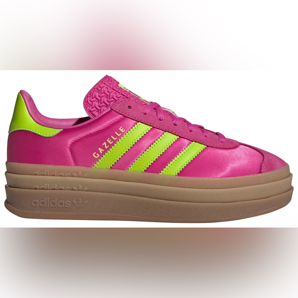 Adidas Gazelle Women's Sneakers in Color: Key Lime/Fuchsia Flash